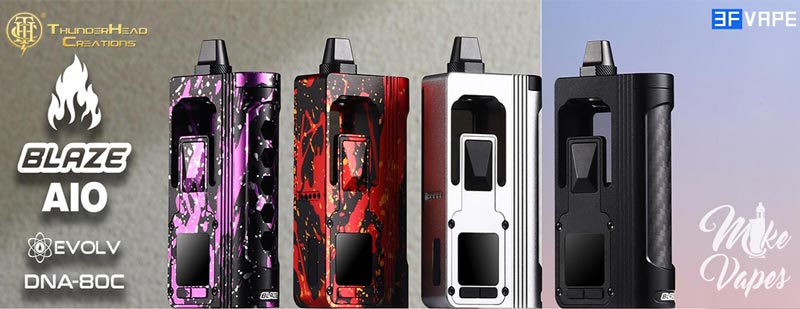 Authentic ThunderHead Creations Blaze DNA80C AIO Boro Box Mod