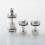 Diplomat Style RDL RTA Rebuildable Atomizer Silver Mirror Polished